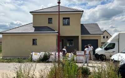Façade de maison à Saint-Etienne du Vauvray